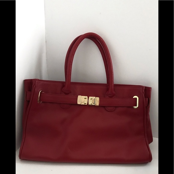 Onna Ehrlich Handbags - Onna Erlich red maya bag Euc Beautiful pebble leather no flaws